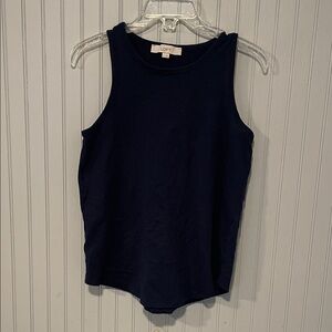 LOFT Women's Navy Basic Tank Top Medium